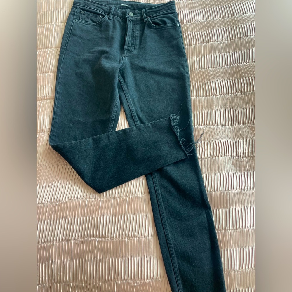 GRLFND black denim with bottom detail BRAND NEW